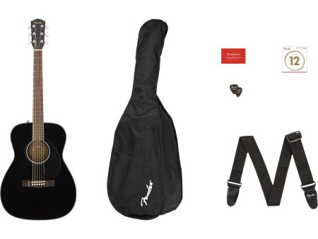 Fender CS60S Concert Acoustic Pack V2 in Black Online Sale