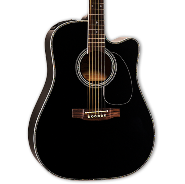 Takamine Legacy Series EF341DX Dreadnought Acoustic Electric Guitar, Black For Sale