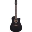 Takamine Legacy Series EF341DX Dreadnought Acoustic Electric Guitar, Black For Sale