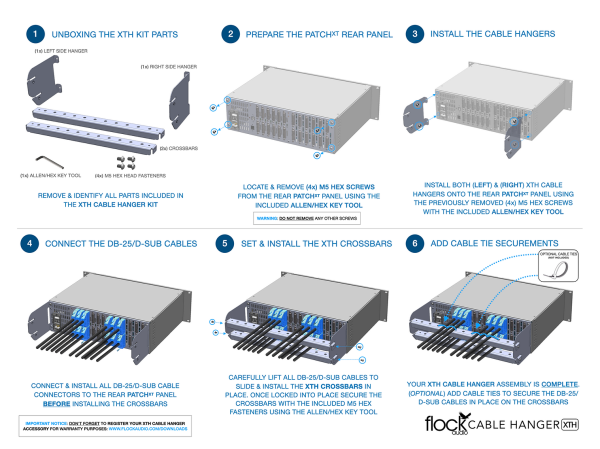 Flock Audio Patch XT DB25 Cable Hanger for XTH Patchbays Online now