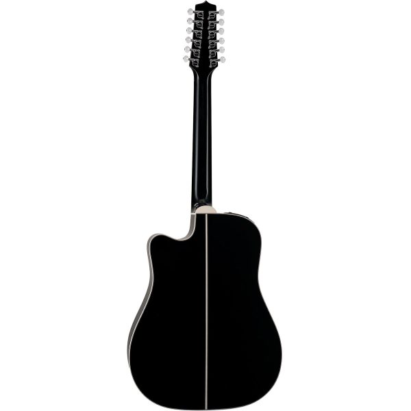 Takamine Legacy Series EF381DX 12-String Acoustic Electric Guitar, Black w  Case For Cheap