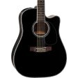 Takamine Legacy Series EF381DX 12-String Acoustic Electric Guitar, Black w  Case For Cheap