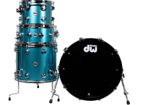 Drum Workshop Collectors Series 4-Piece Shell Kit - Lazer Blue Cheap