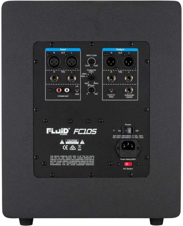 Fluid Audio FC10S 10  Subwoofer with Angled Port Supply