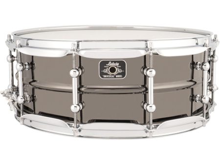 Ludwig Universal Series 5.5x14 Brass Snare Drum - Black Brass w  Chrome Hardware Online Sale