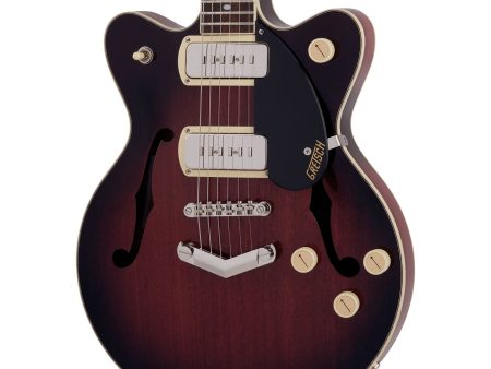 Gretsch G2655-P90 Streamliner™ Center Block Jr. Double-Cut Electric Guitar, Claret Burst Hot on Sale