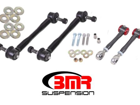 BMR 16-17 6th Gen Camaro Front and Rear Sway Bar End Link Kit - Black Hammertone Online Hot Sale