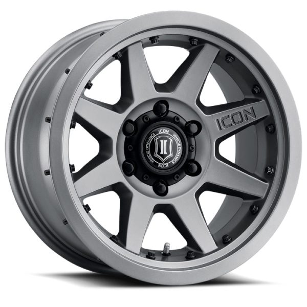 ICON Rebound Pro 17x8.5 5x150 25mm Offset 5.75in BS 110.1mm Bore Titanium Wheel For Sale