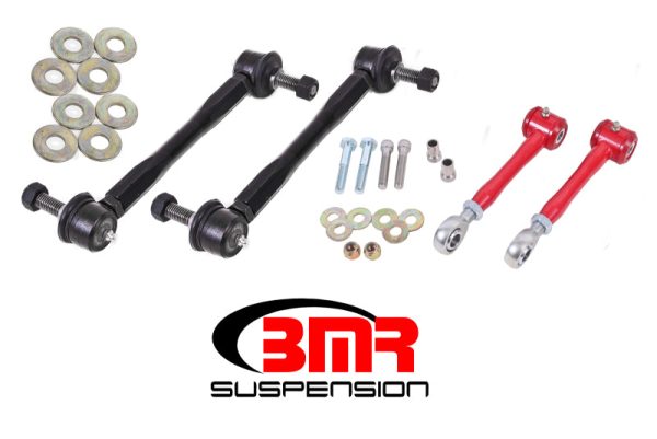 BMR 16-17 6th Gen Camaro Front and Rear Sway Bar End Link Kit - Red Sale