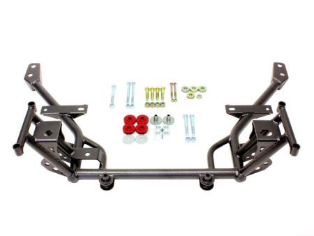 BMR 05-14 S197 Mustang K-Member w  1 2in Lowered Motor Mount and STD. Rack Mounts - Black Hammertone For Discount