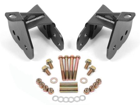 BMR 64-72 Chevy Chevelle Rear Control Arm Relocation Brackets - Black Hammertone Online now