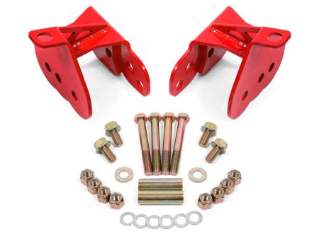 BMR 64-72 Chevy Chevelle Rear Control Arm Relocation Brackets - Red For Sale