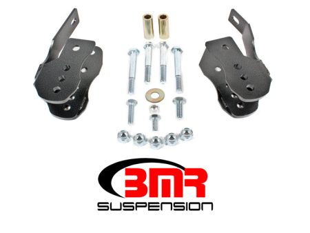 BMR 05-14 S197 Mustang Bolt-On Control Arm Relocation Brackets - Black Hammertone Online Hot Sale