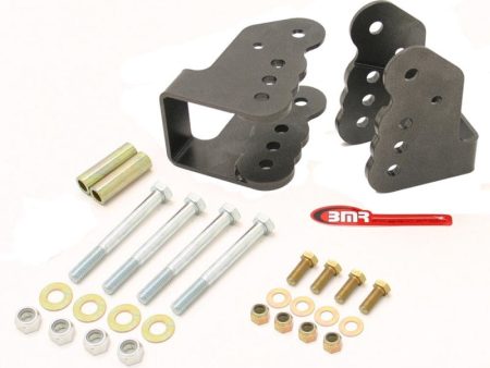 BMR 78-87 G-Body Bolt-On Control Arm Relocation Brackets - Black Hammertone Online Hot Sale