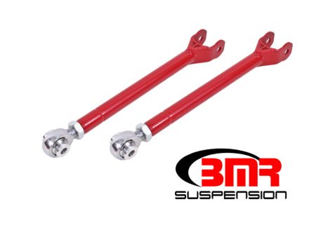 BMR 08-17 Challenger Lower Trailing Arms w  Single Adj. Rod Ends - Red Hot on Sale