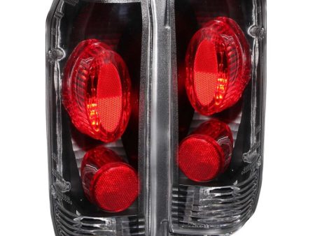 ANZO 1989-1996 Ford F-150 Taillights Black Online Sale