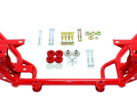 BMR 05-14 S197 Mustang K-Member w  STD. Motor Mounts and STD. Rack Mounts - Red For Cheap