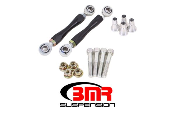 BMR 08-17 Challenger Front Sway Bar End Link Kit - Black Supply