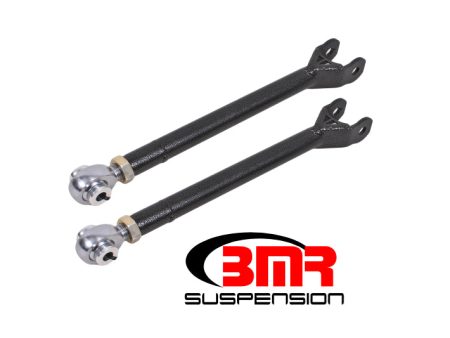 BMR 08-17 Challenger Lower Trailing Arms w  Single Adj. Rod Ends - Black Hammertone For Sale