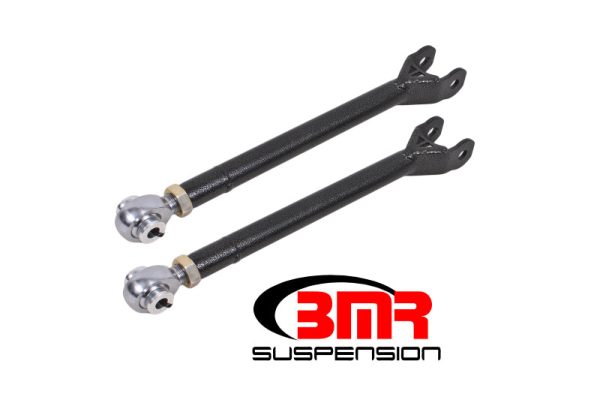 BMR 08-17 Challenger Lower Trailing Arms w  Single Adj. Rod Ends - Black Hammertone For Sale