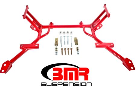 BMR 05-10 S197 Mustang K-Member w  No Motor Mounts and STD. Rack Mounts - Red For Cheap